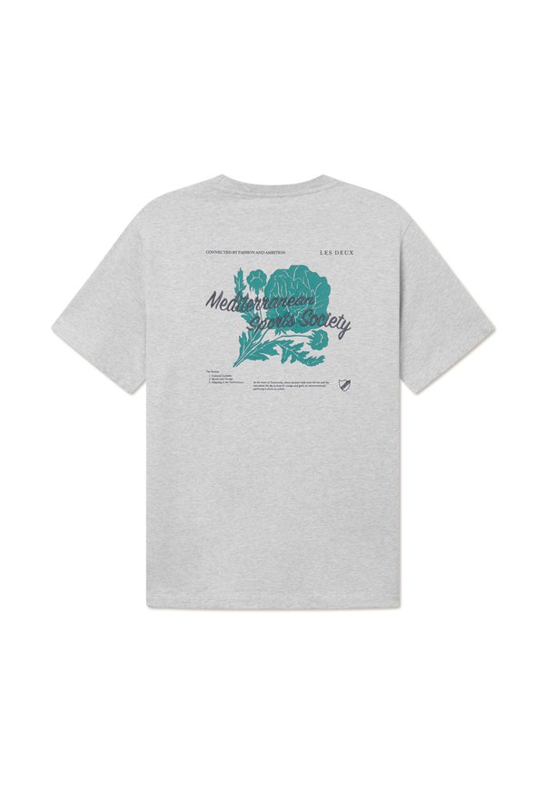 MEDITERRANEAN - Print T-shirt - snow melange2