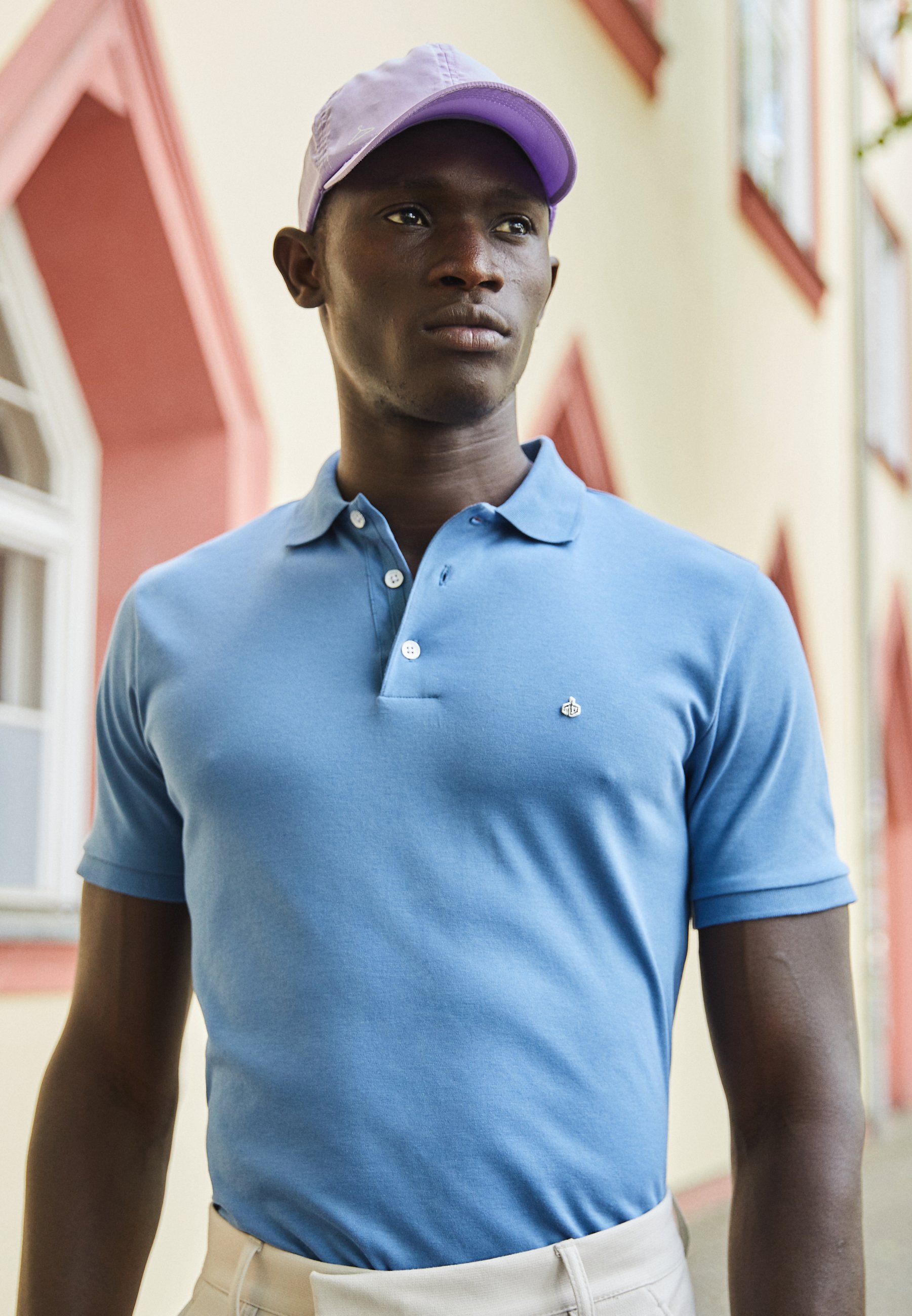 bone INTERLOCK - Polo shirt - blue 