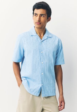 Next REGULAR FIT - TEXTURED SHORT SLEEVE  - Hemd - blue
