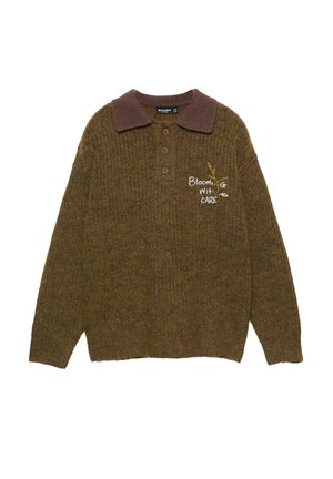 EMBROIDERED LONG SLEEVE  - Maglione - brown