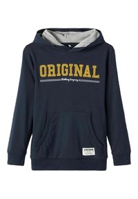 Name it Jersey con capucha - mottled dark blue