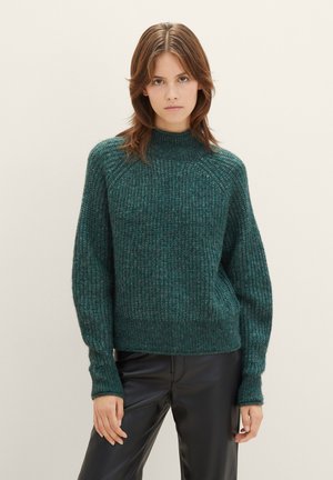 TOM TAILOR DENIM Strickpullover - tanne