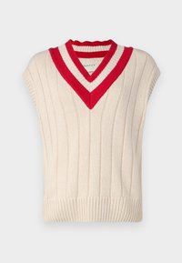GANT CONTRAST V NECK VEST - Vest - cream
