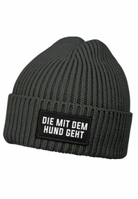 MoonWorks DEM HUND GEHT AUFDRUCK LUSTIG  - Beanie - dunkelgrau