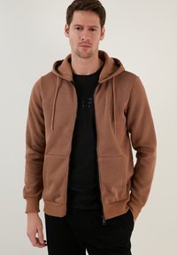 Buratti Felpa con zip - light brown