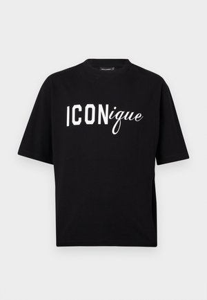 ICONIQUE LOOSE FIT TEE - T-shirt imprimé - black