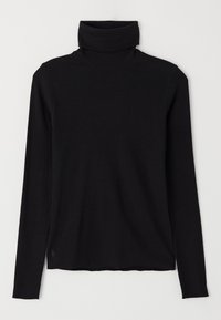 STRETCH BLEND TURTLENECK - Camisola - black