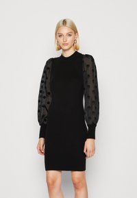 YAS YASDOTME DRESS  - Stickad klänning - black
