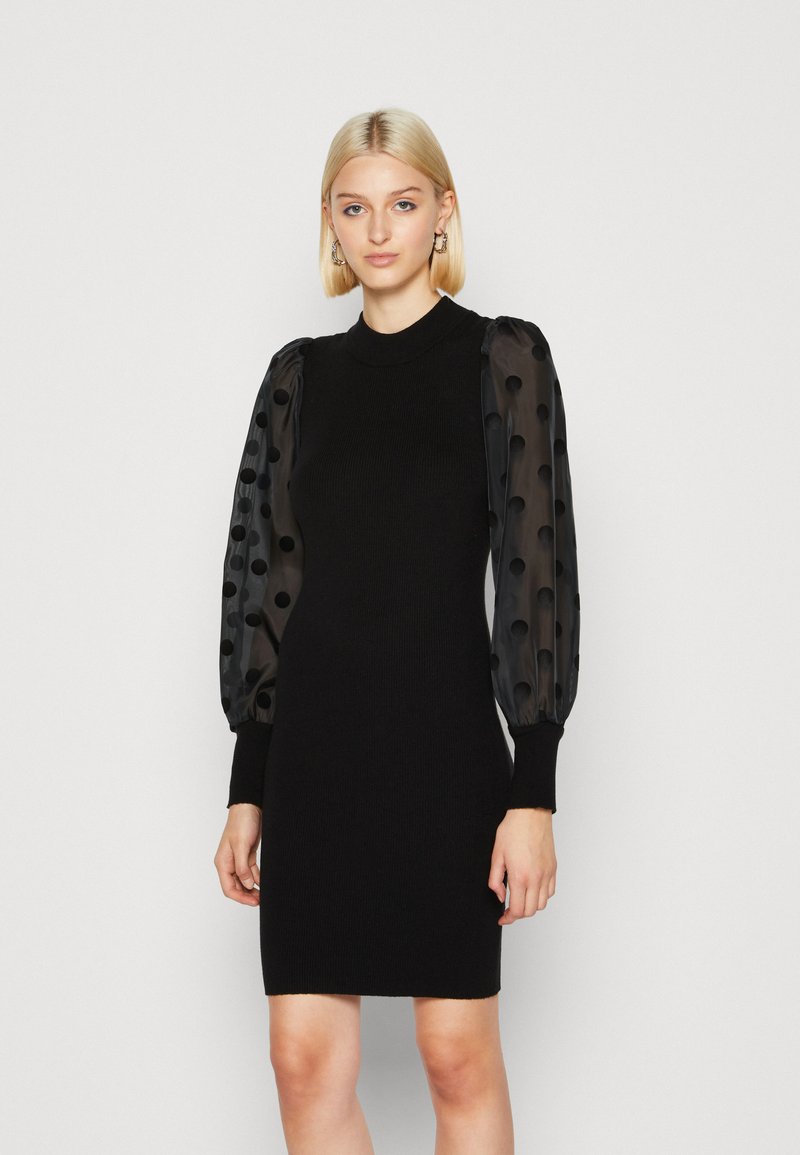YAS YASDOTME DRESS  - Stickad klänning - black