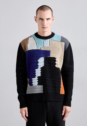 CREWNECK - Jumper - black/white