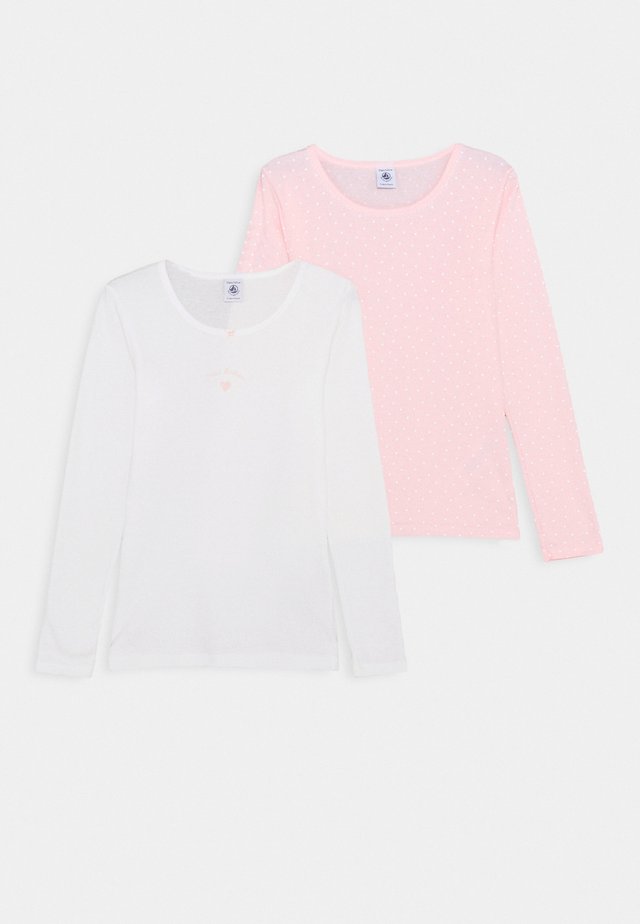 2 PACK - T-shirt à manches longues - pink/white