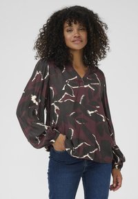 Kaffe BEATE AMBER - Blouse - windsor wine black flower