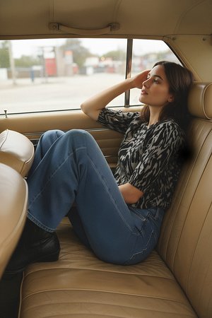 KALIZ - T-Shirt print - black elephant graphic lines