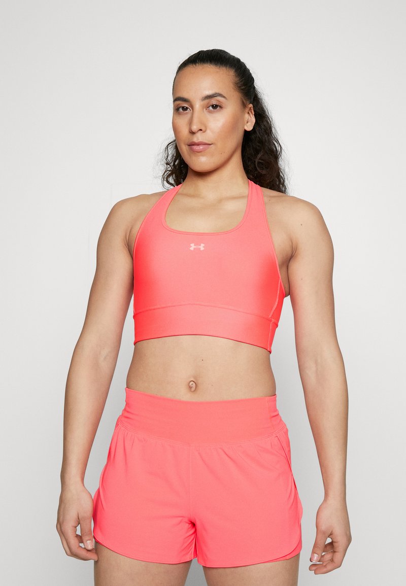 Under Armour CROSSBACK LONGLINE Medium support sports bra pink shock/posh pink/pink Zalando.ie