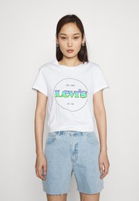 Levi's® THE PERFECT TEE - Camiseta estampada - gradient white