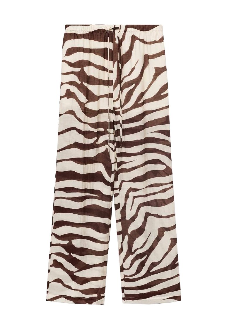 Mango ZEBRA PRINT FLUID - Broek - brown/bruin - Zalando.be