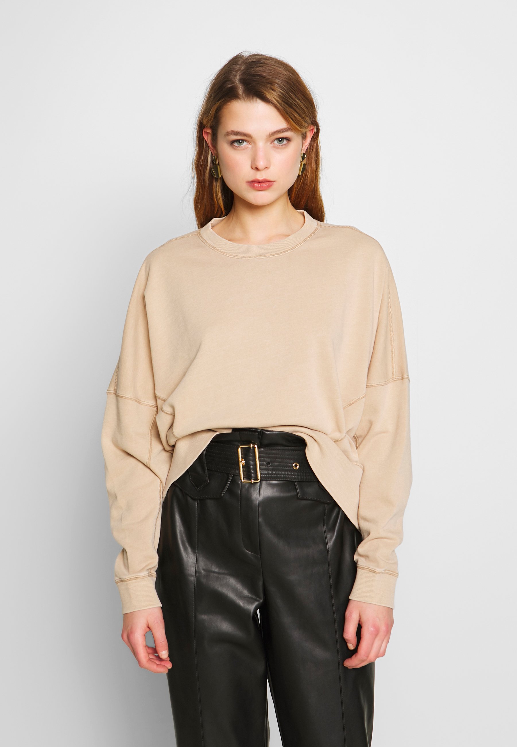 Cotton On HAYLIE BOXY PANEL CREW Sweater beige Zalando.nl Cotton On HAYLIE BOXY PANEL CREW Sweater beige Zalando.nl