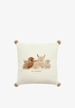 Next, 43 X 43CM FIT - HAMISH HIGHLAND COW COSY BOUCLE CUSHION UNISEX - Scatter cushion - natural