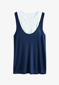 Selected, navy blue white
