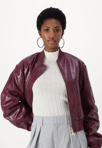 Patrizia Pepe GIUBBOTTO JACKET - Jakna od umjetne kože - plum elixir