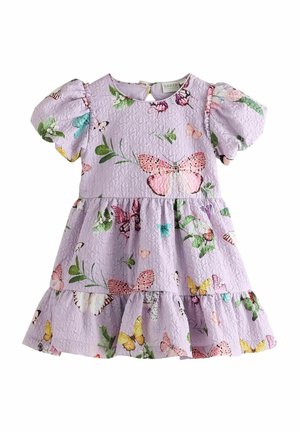 REGULAR FIT - TEXTURED PRINT PUFF SLEEVE - Hverdagskjole - purple