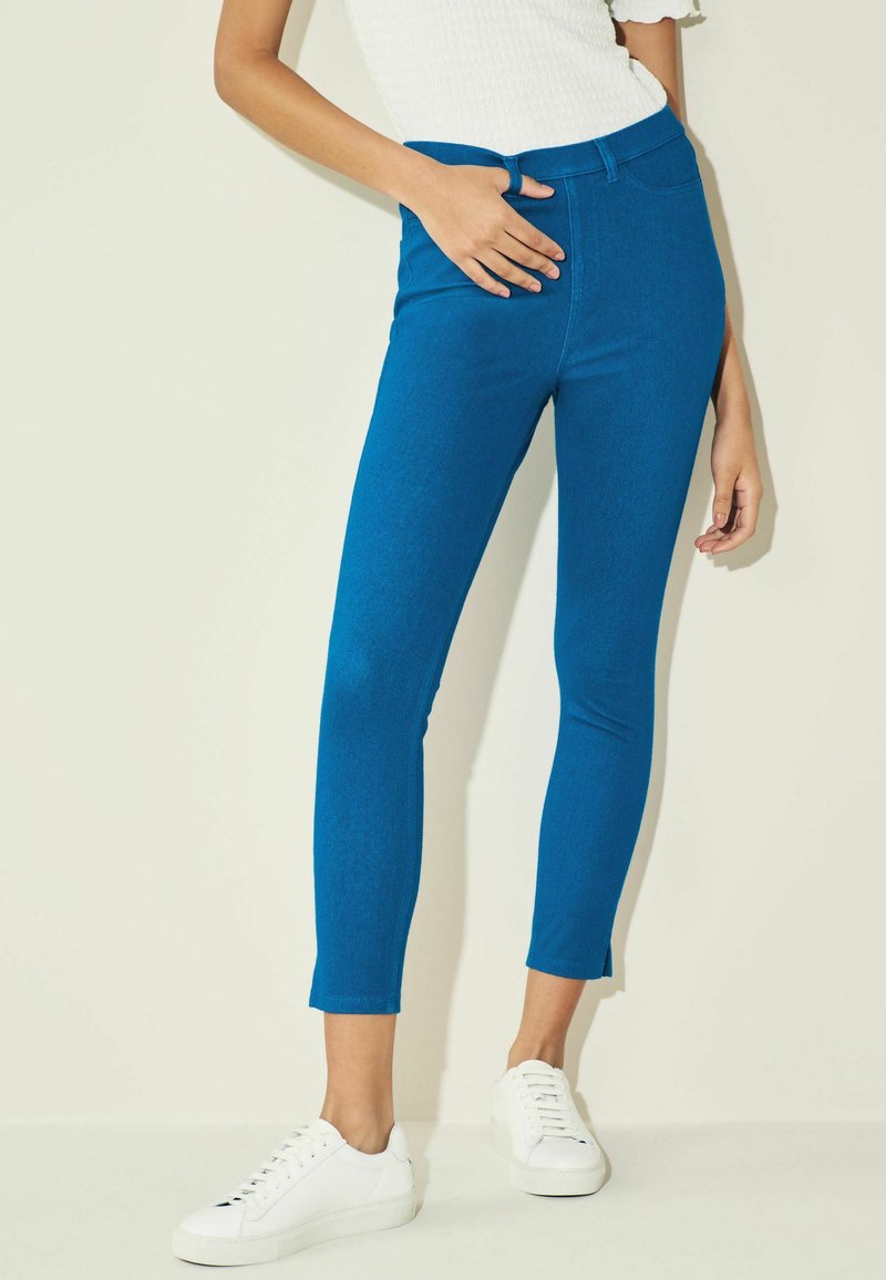 Next - CROPPED - Jeggings - bright blue, Ampliar