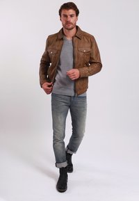 Lee Cooper Chaqueta de cuero - vintage cognac