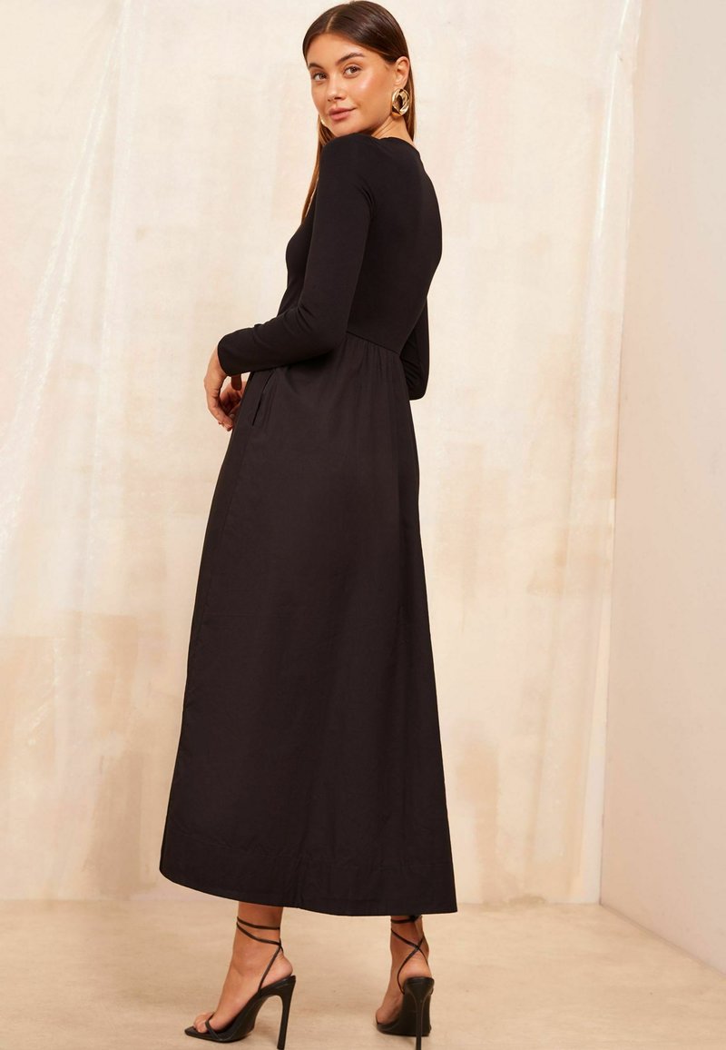 Friends Like These PETITE FIT - LONG SLEEVE 2 IN1 - Maxi dress - black -  Zalando
