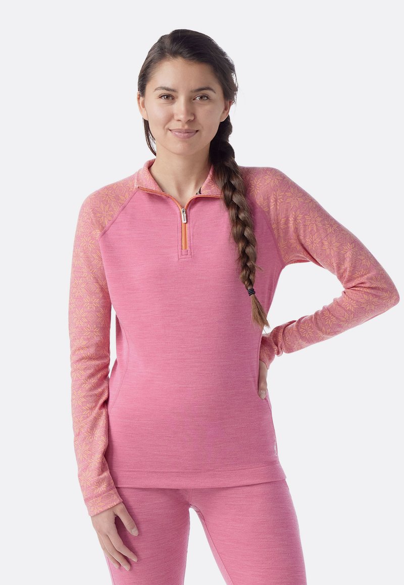Smartwool CLASSIC THERMAL - Maglietta intima - garden pink digi snow