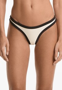 OYSHO CONTRAST TRIM COVERAGE - Spodní díl bikin - stone
