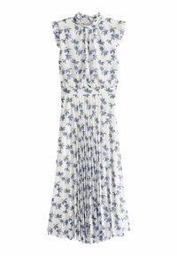Next KEW COLLECTION  PLEATED RUFFLE  REGULAR FIT - Vardagsklänning - white and navy floral
