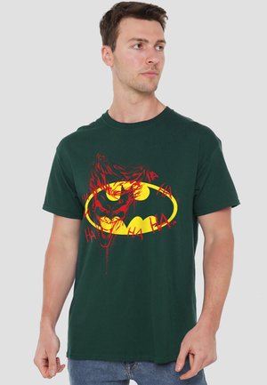 Cotton Soul, BATMAN JOKER GRAFFITI - Print T-shirt - dark green