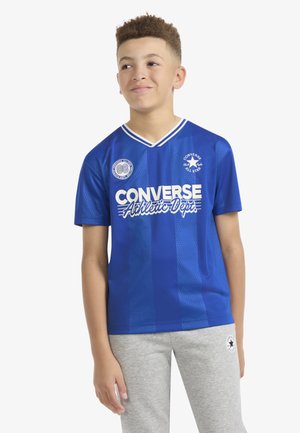 Converse BLEACHER SOCIETY NOVELTY - T-shirt med print - blue