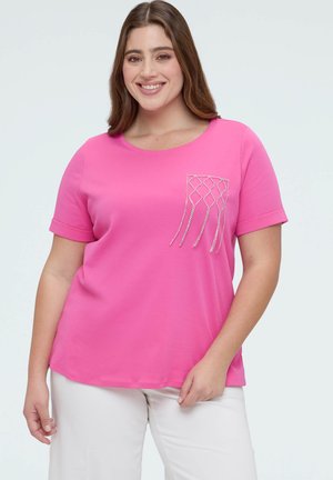 CON TASCHINO DECORATO - Print T-shirt - fucsia