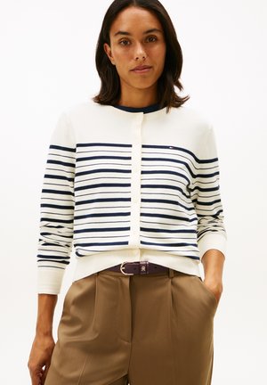 Tommy Hilfiger, CO JERSEY FINE GG C-NK LS CARDI - CO JERSEY FINE GG - Gilet - ecru marine