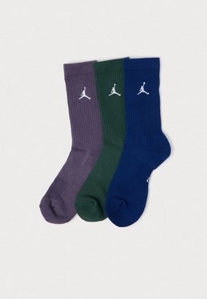 EVERYDAY CUSH CREW 3 PACK UNISEX  - Sportske čarape - blue void/midnight green/dark raisin/white