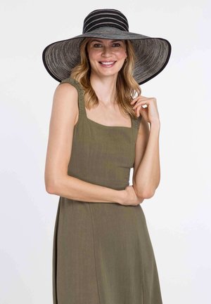 CLOCHE STRIPES - Hat - velvet black