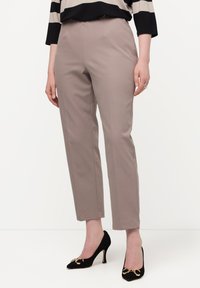 Ulla Popken PIPING DETAIL - Broek - mauve