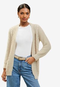 Lipsy EYELASH LONG - Kardigan - ivory