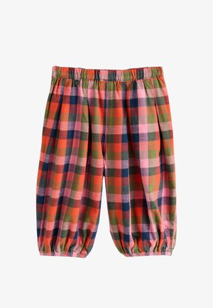 Next, REGULAR FIT - HAREEM TROUSERS . - Stoffhose - multi pink navy check