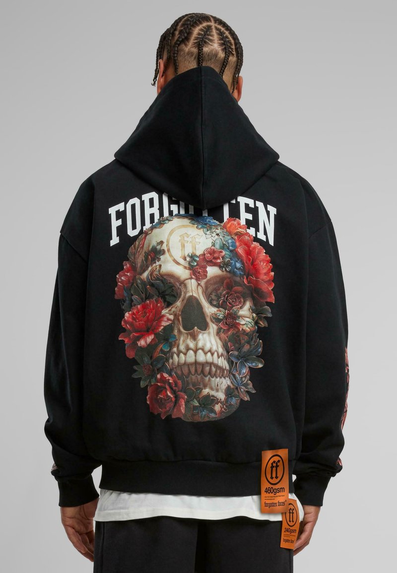 Forgotten Faces - FACES OVERGROWN SKULL HOODY - Zip-up sweatshirt - black, Enlarge