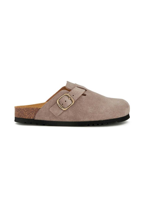 FAE NEW - Pantolette flach - dark taupe