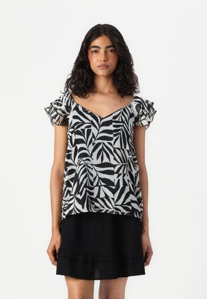 ONLASTA LIFE CAPSLEEVE V NECK - Top - black