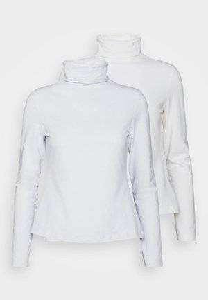 Even&Odd Petite Top s dlhým rukávom - light blue/off-white