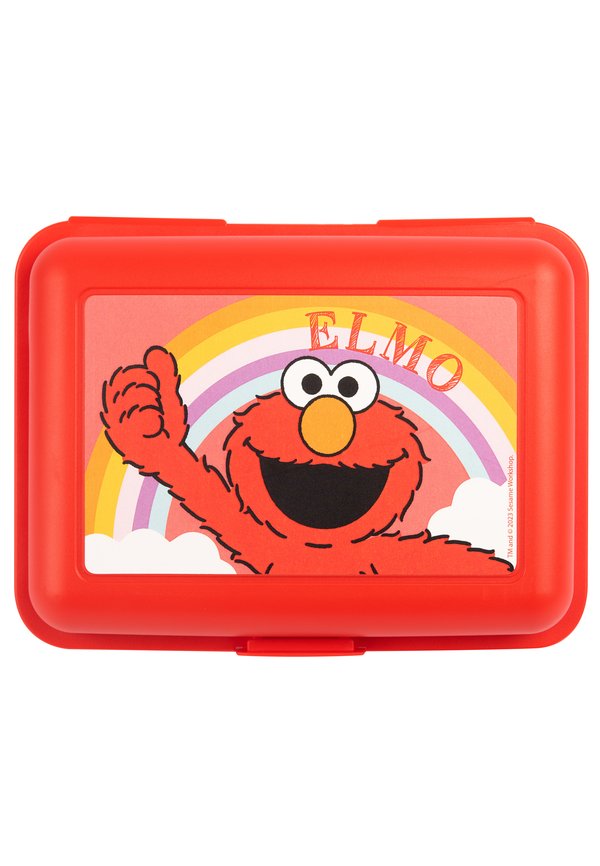ELMO REGENBOGEN – BUTTERBROT MIT TRENNWAND  – Brotdose – rot