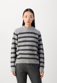 Mos Mosh THORA STRIPE CREWNECK - Pulover - sharkskin