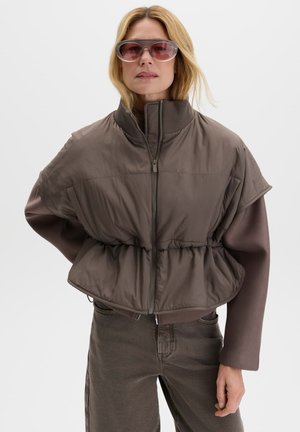 someday. RELAXED FIT QUILTED TEXTURE - Weste - taupewood