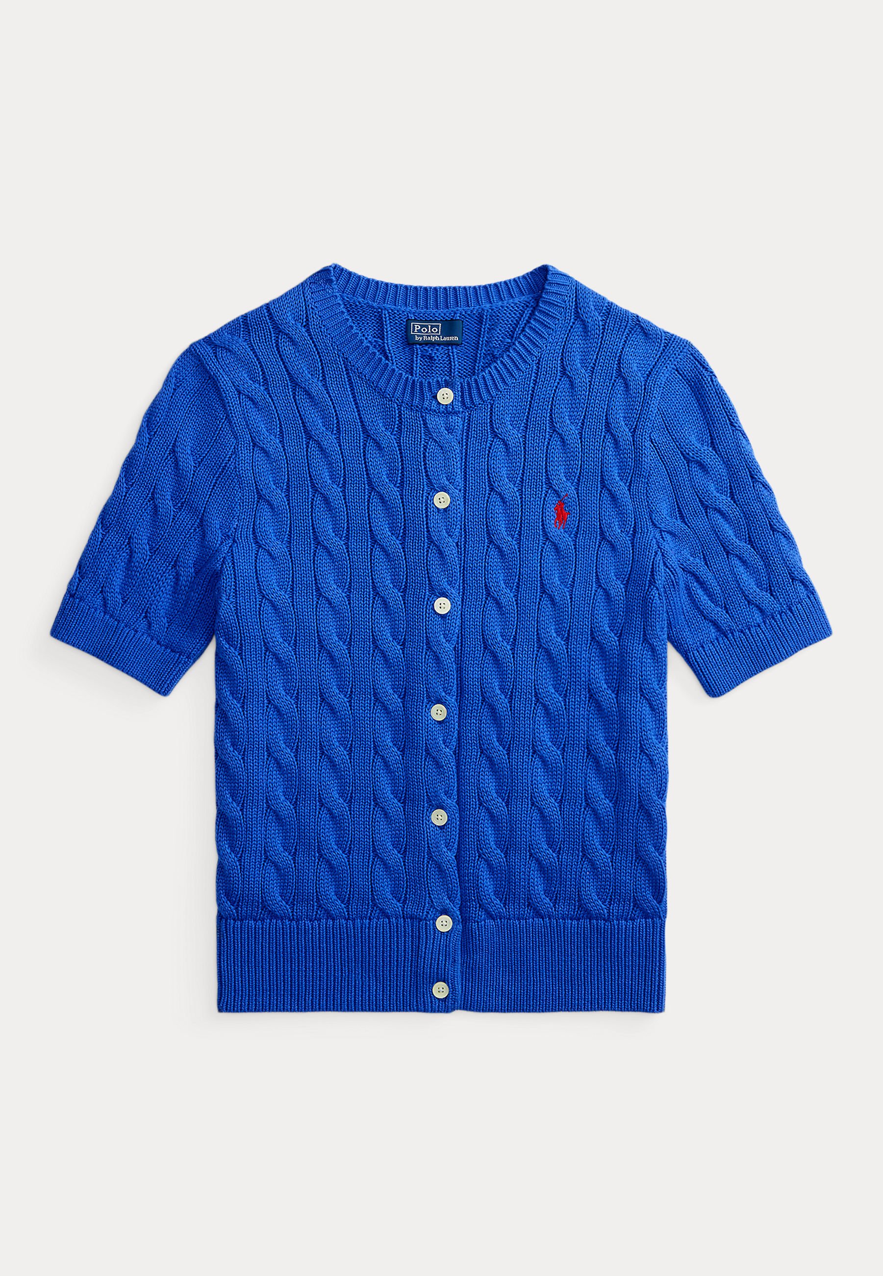 Polo Ralph Lauren CABLE-KNIT COTTON CREWNECK CARDIGAN - Casaco de
