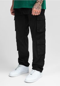 Dropsize - DOUBLE POCKET - Pantalon cargo - black Image miniature 1