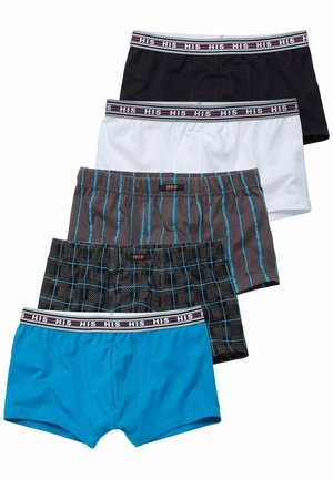 5 PACK - Boxer shorts - weiß schwarz blau kariert gestreift